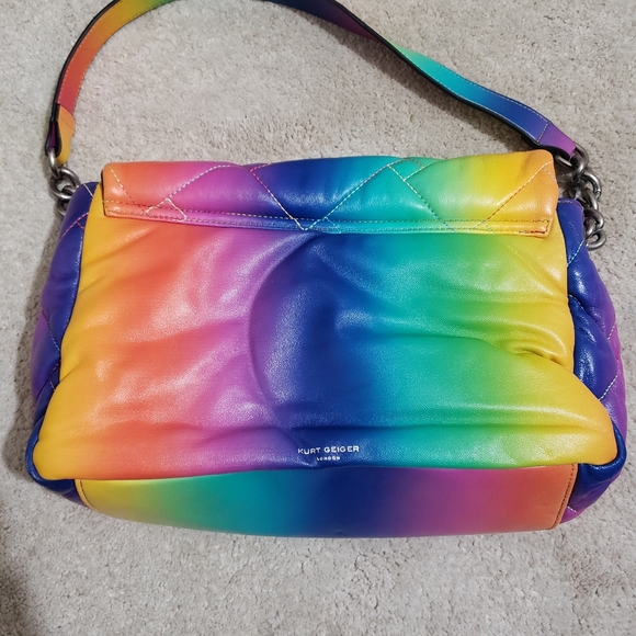 Kurt Geiger Large Pillow Leathet Kensington Shoulder Bag Ombre - Picture 4 of 12